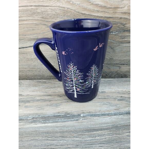 Starbucks Cobalt Blue Holiday Coffee Mug Cup 2019 - Picture 2 of 6